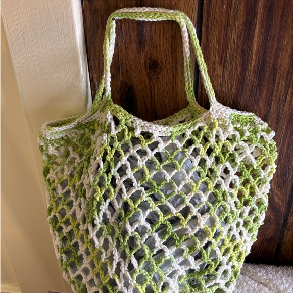 Handbags - Hand made by me Crochet Mesh Tote Bag Market Bag 100% Cotton New